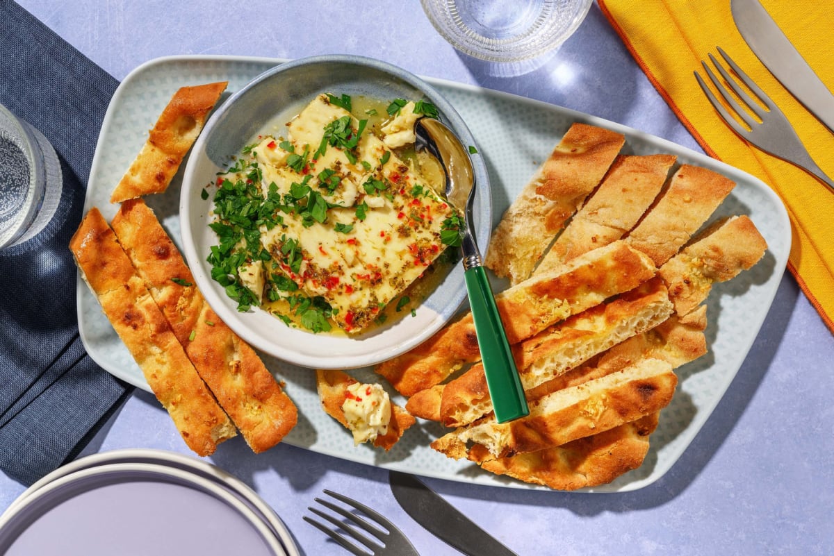 Honey Baked Parsley and Chilli Feta 