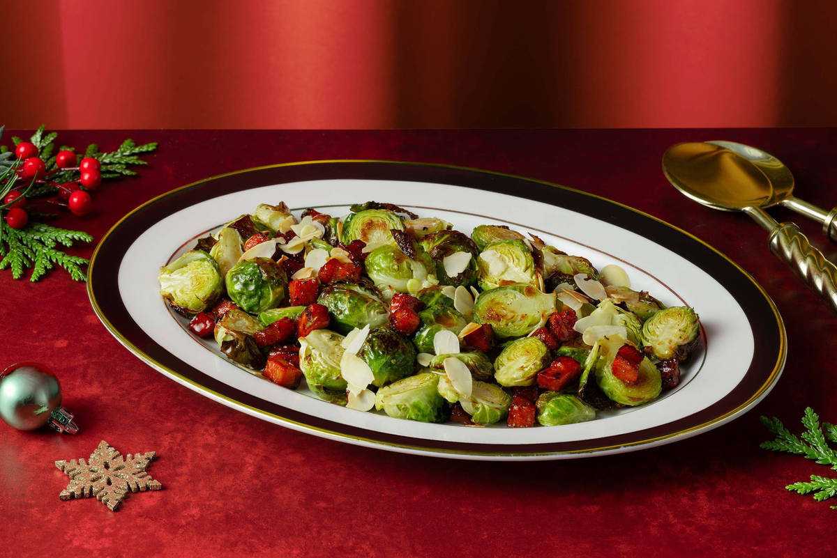 Pomegranate Seeds Butternut Squash And Brussel Sprouts With Bacon