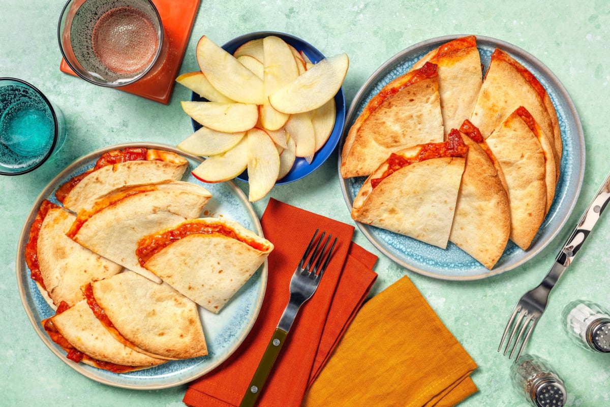 Kids' Cheddar & Chorizo Pizza Quesadillas