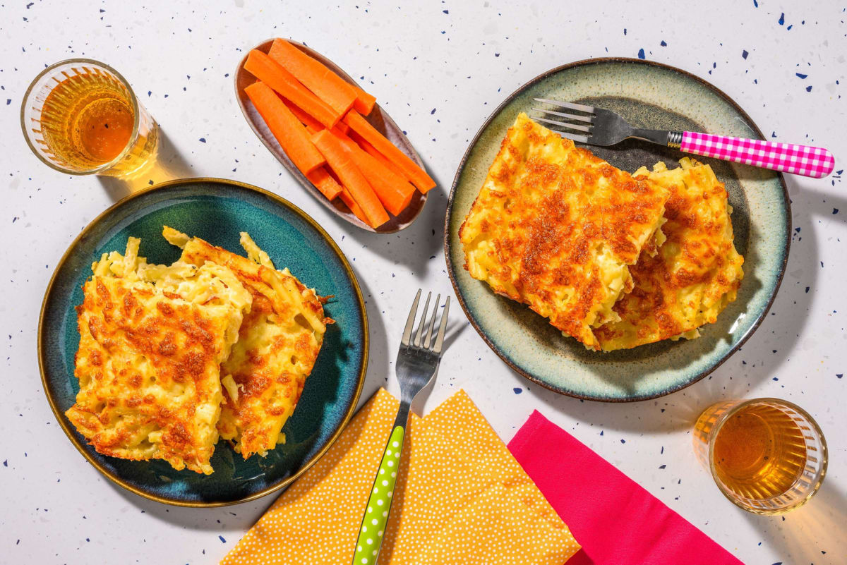 Mac 'n' Cheese and Apple Juice Cartons