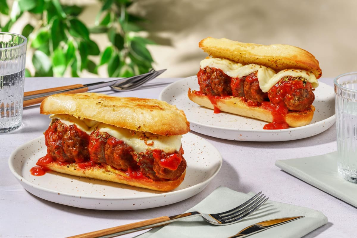 Cheesy Meatball Marinara Sub
