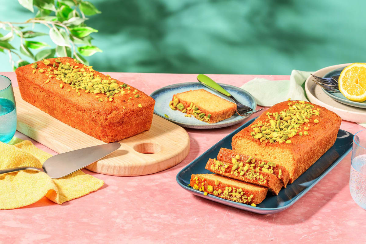 Two Lemon Drizzle & Pistachio Loaf Cakes | Aprox 12 slices