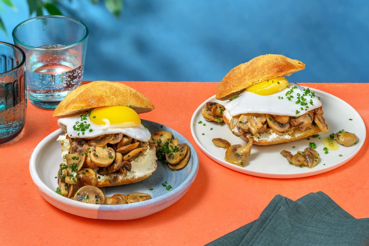 Cream Cheese & Chive Mushroom Ciabatta