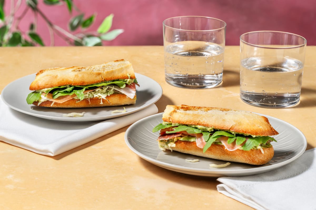 Serrano and Pesto Mayo Baguette Lunch Bundle