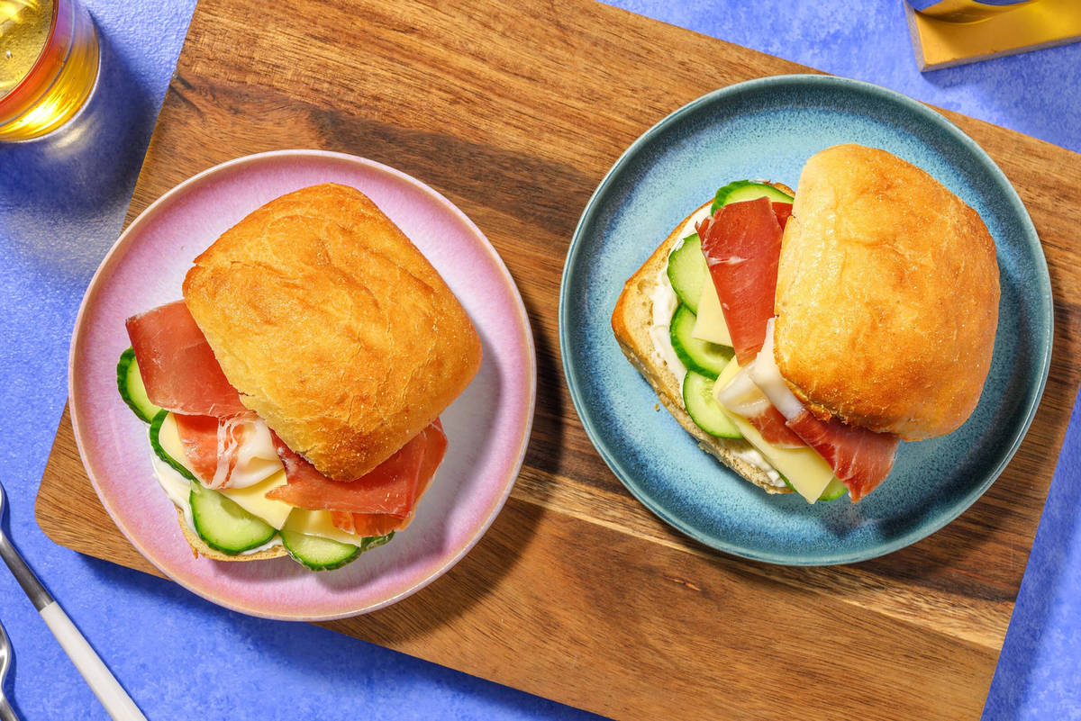Cheddar and Serrano Ham Ciabatta Lunch Bundle Recipe HelloFresh