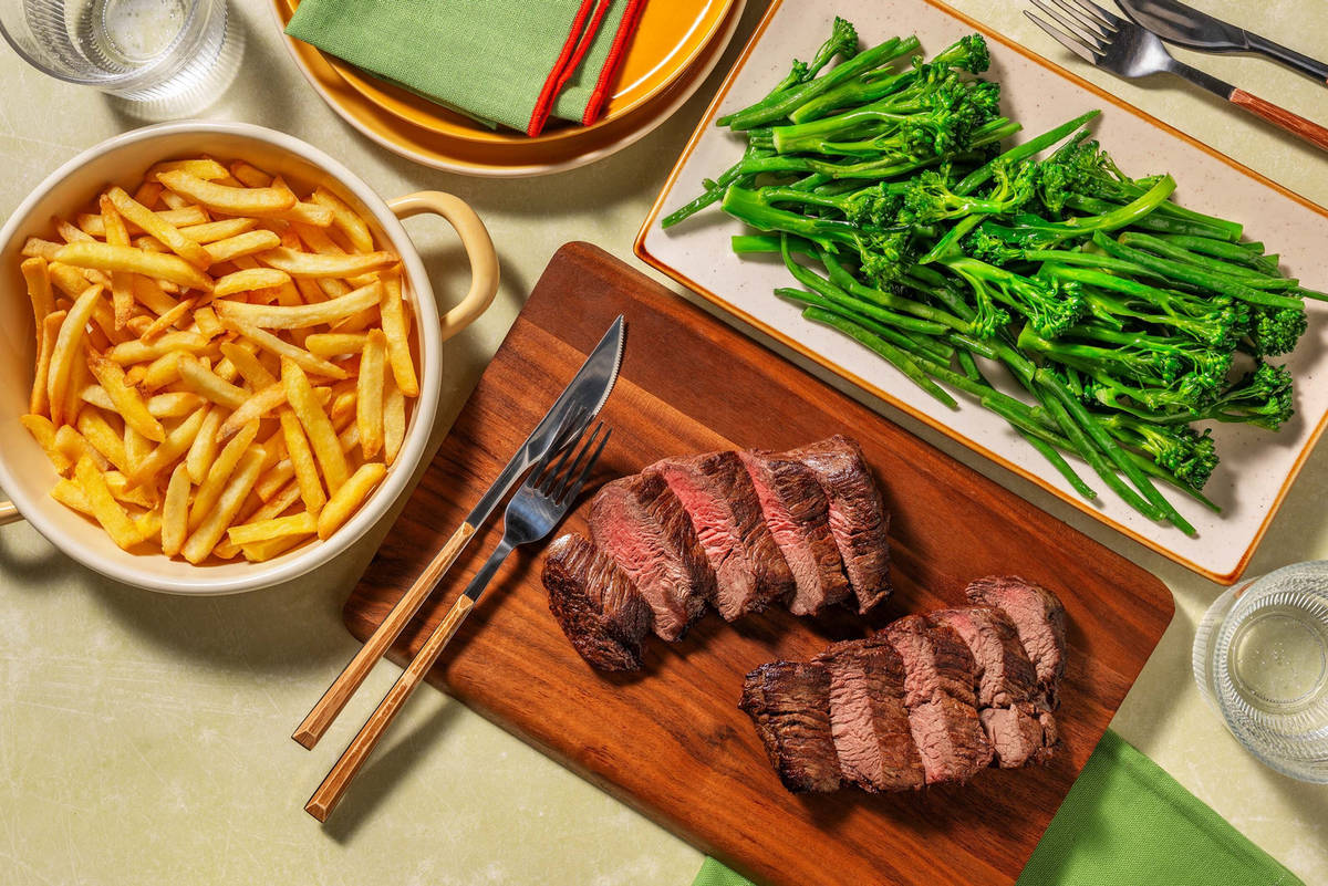21 Day Aged Rump Steaks, Chips & Greens Bundle Recipe HelloFresh