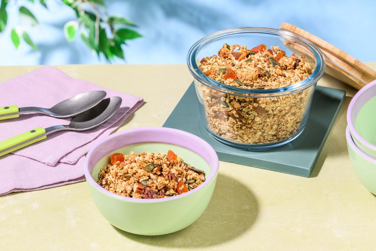 Zelfgemaakte herfstgranola