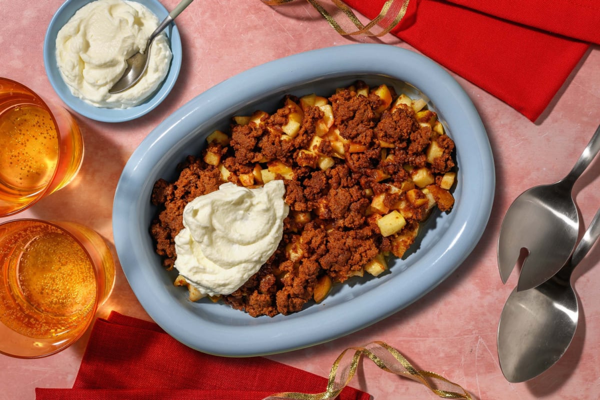 Crumble pomme-poire aux épices spéculoos