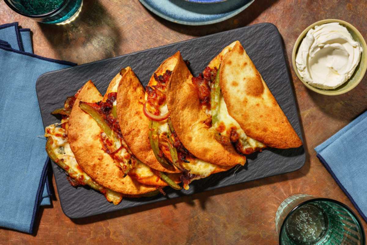Quesadilla's met pulled chicken
