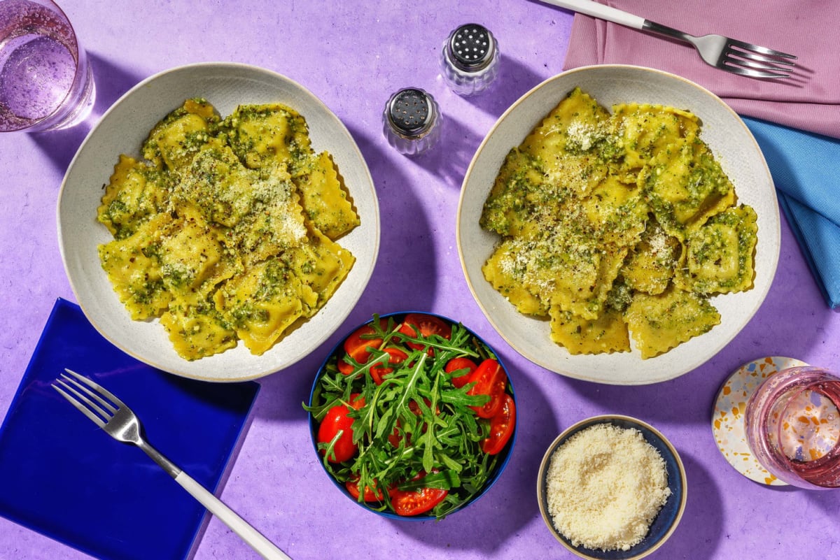 Cheesy Pesto Spinach & Ricotta Ravioli Lunch Bundle