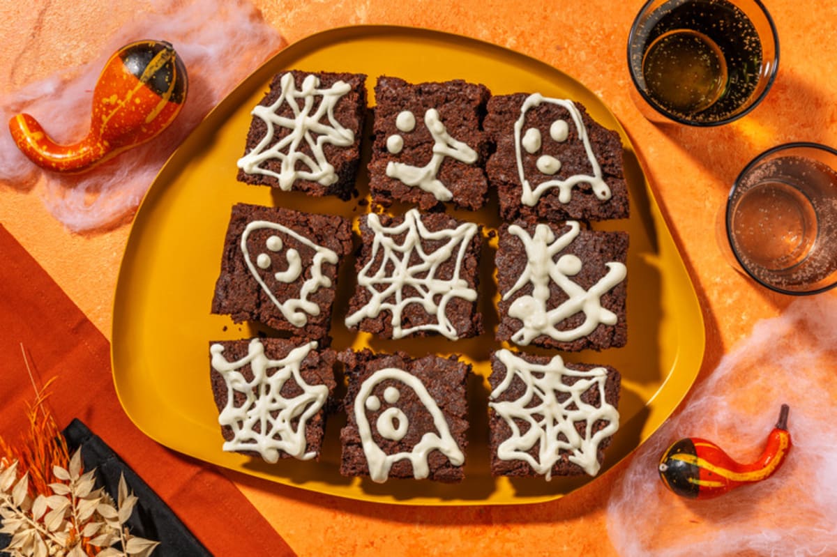 Cream Cheese Halloween Brownies