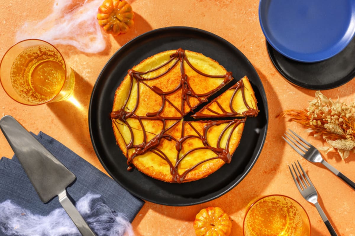 Spooky Spider Web Cheesecake