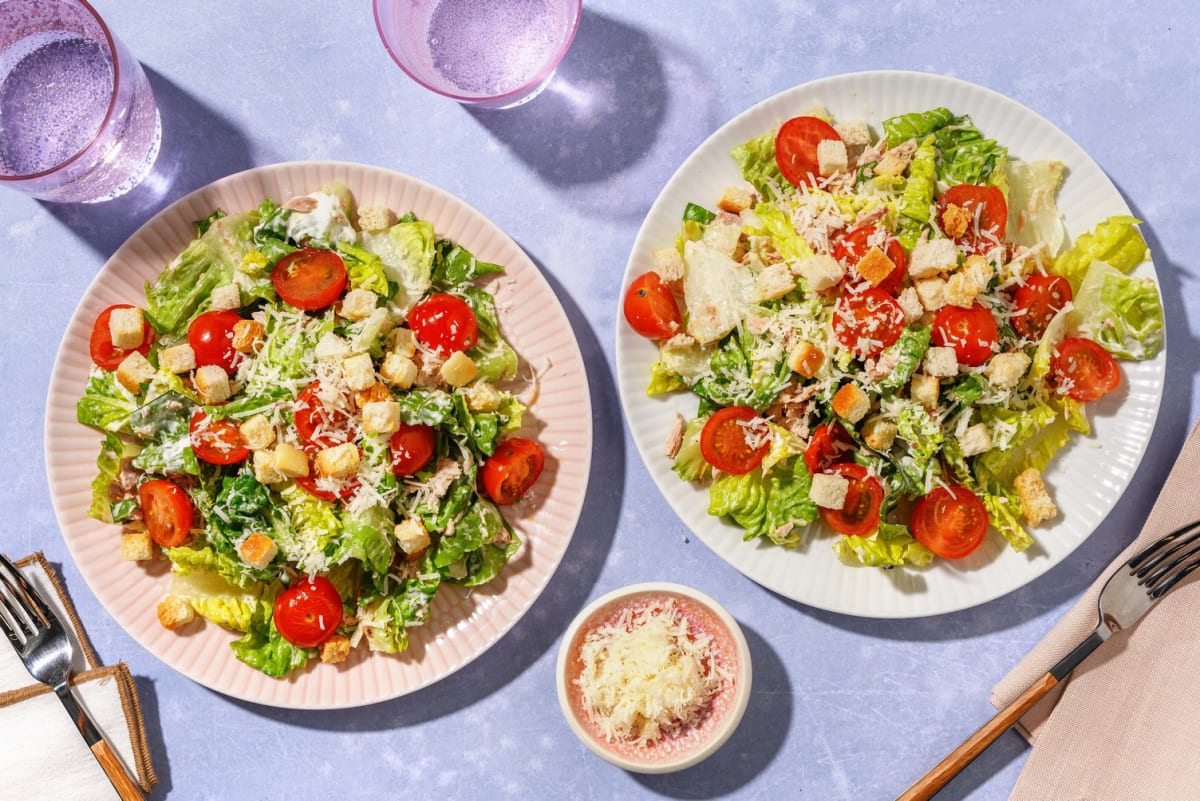 Caesar Salad mit Thunfisch & Croûtons