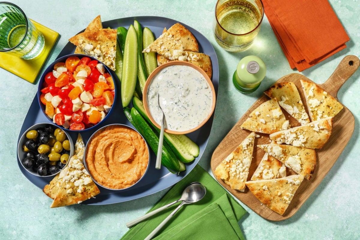 Mezze-Inspired Snack Board as an extra