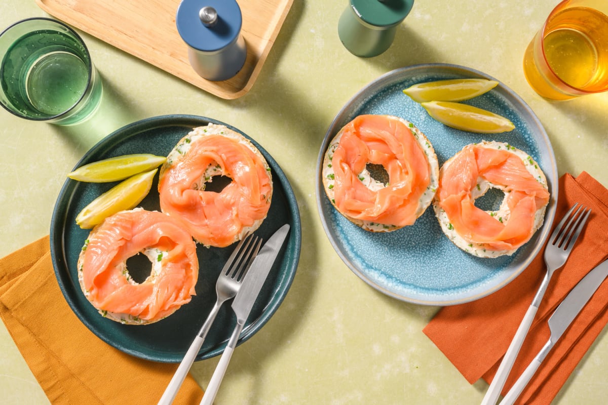 Smoked Salmon Breakfast Bagel