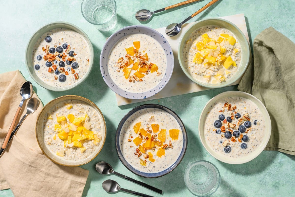 Overnight oats op drie manieren