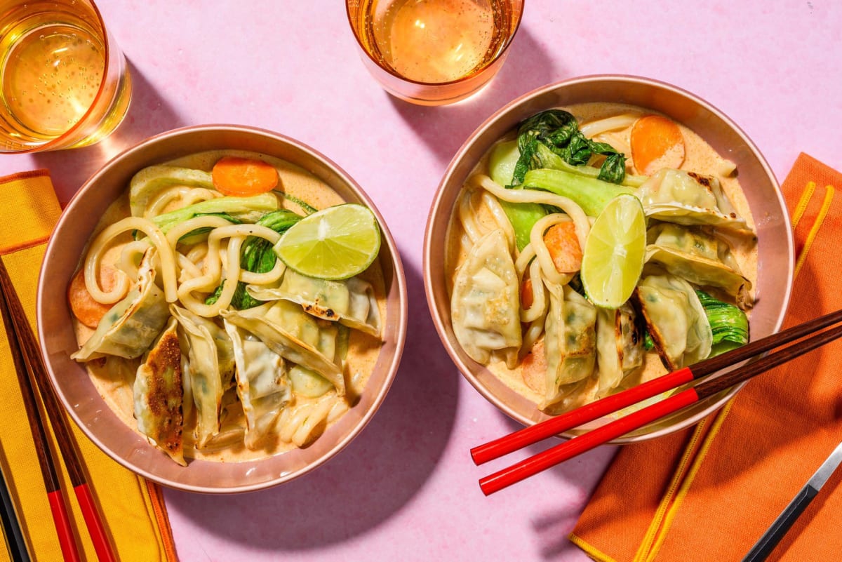 Chicken Gyoza Udon Laksa