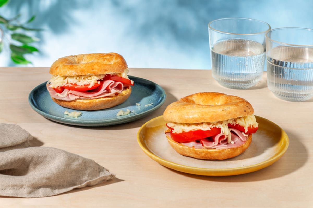 Ham and Cheese Bagel