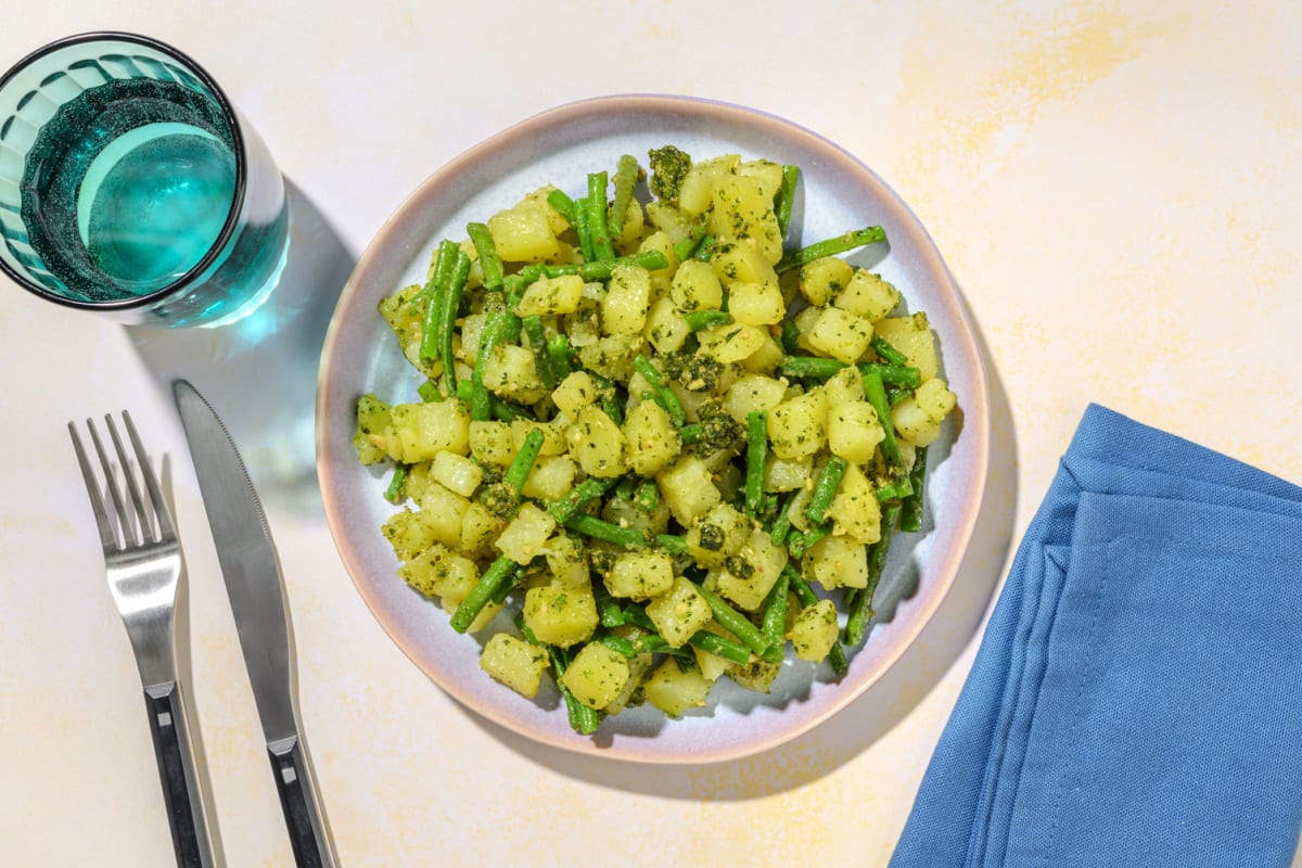 Insalata di fagiolini tiepida alla ligure