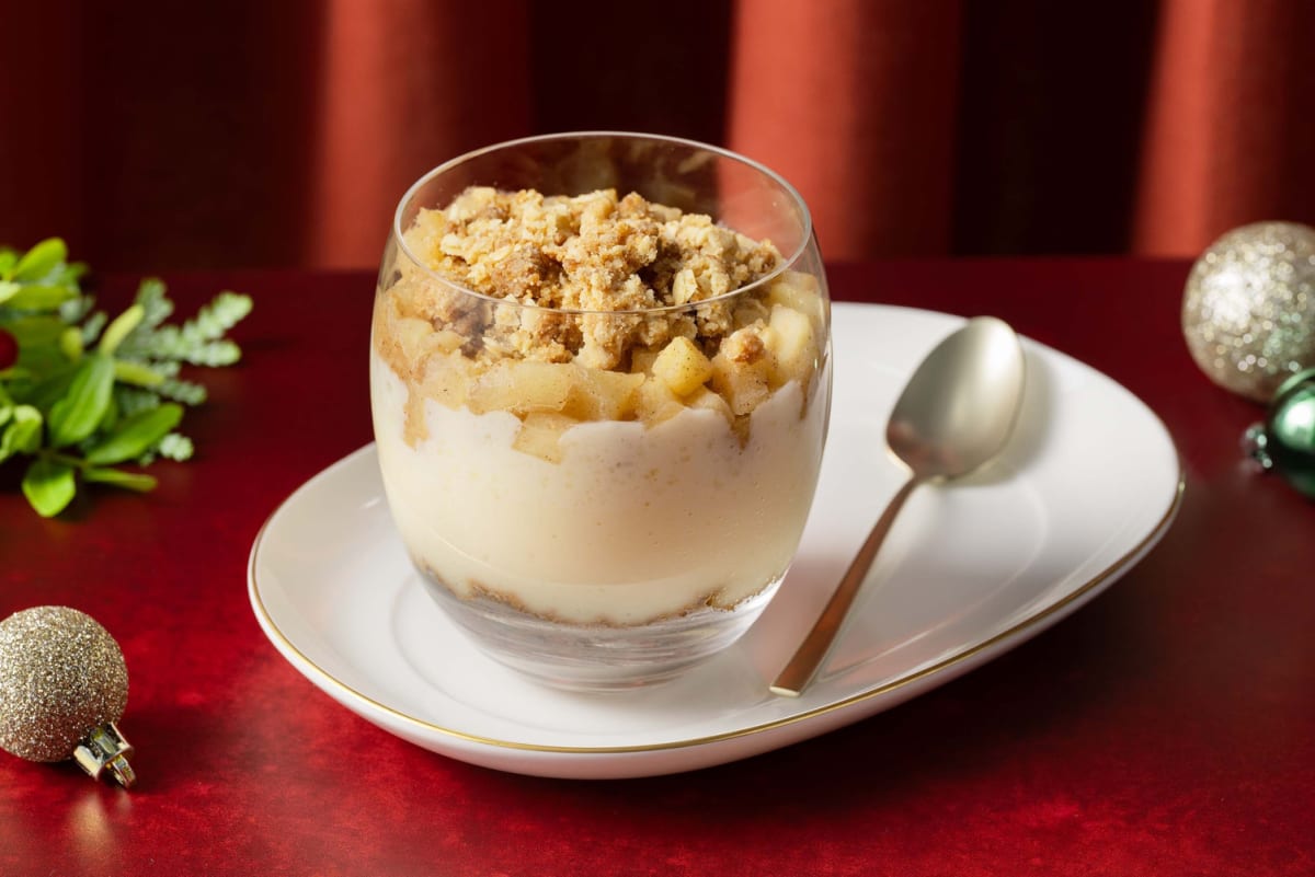 Weihnachtlicher Bratapfel-Crumble