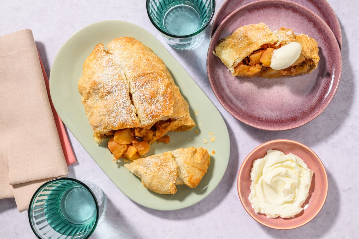 Strudel aux pommes & nuage de mascarpone