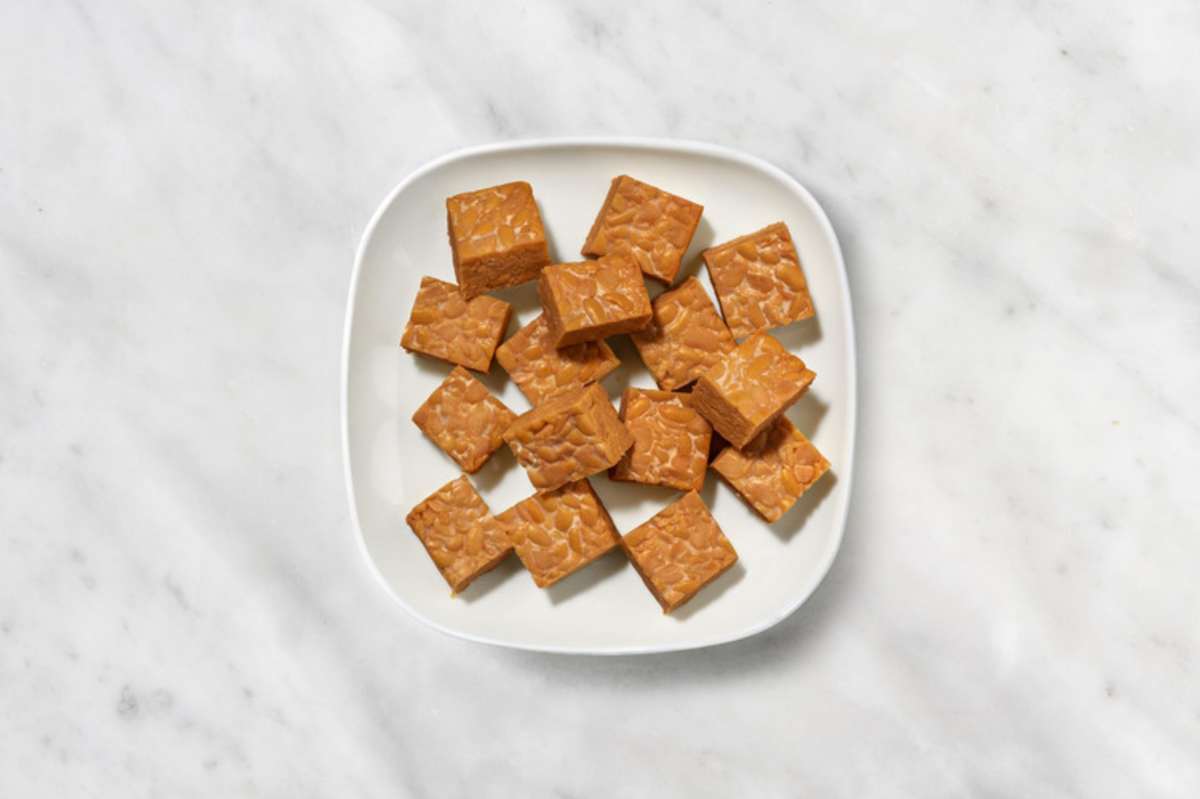 Dés de tempeh avec yakitori en extra