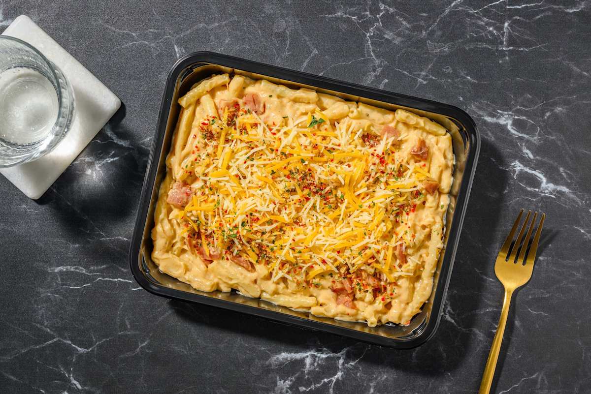 Mac & cheese met spekjes
