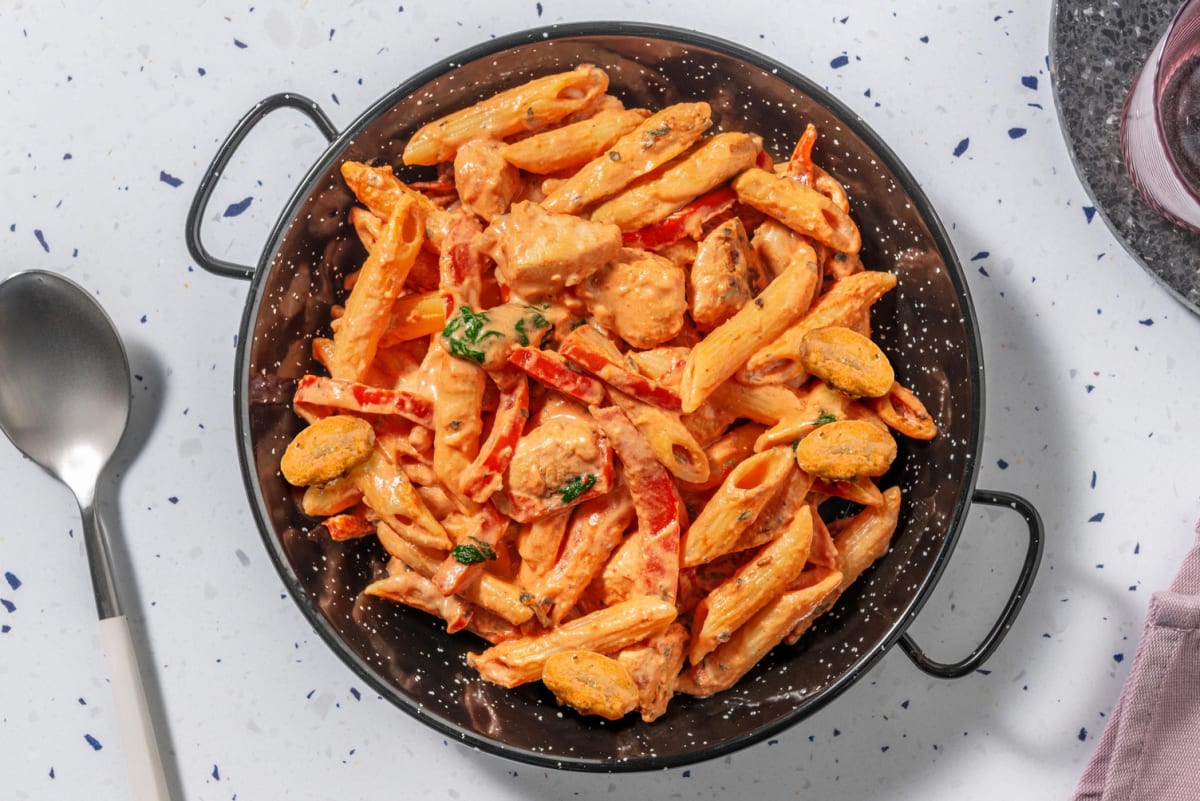 Herby Creamy Tomato Chicken Penne