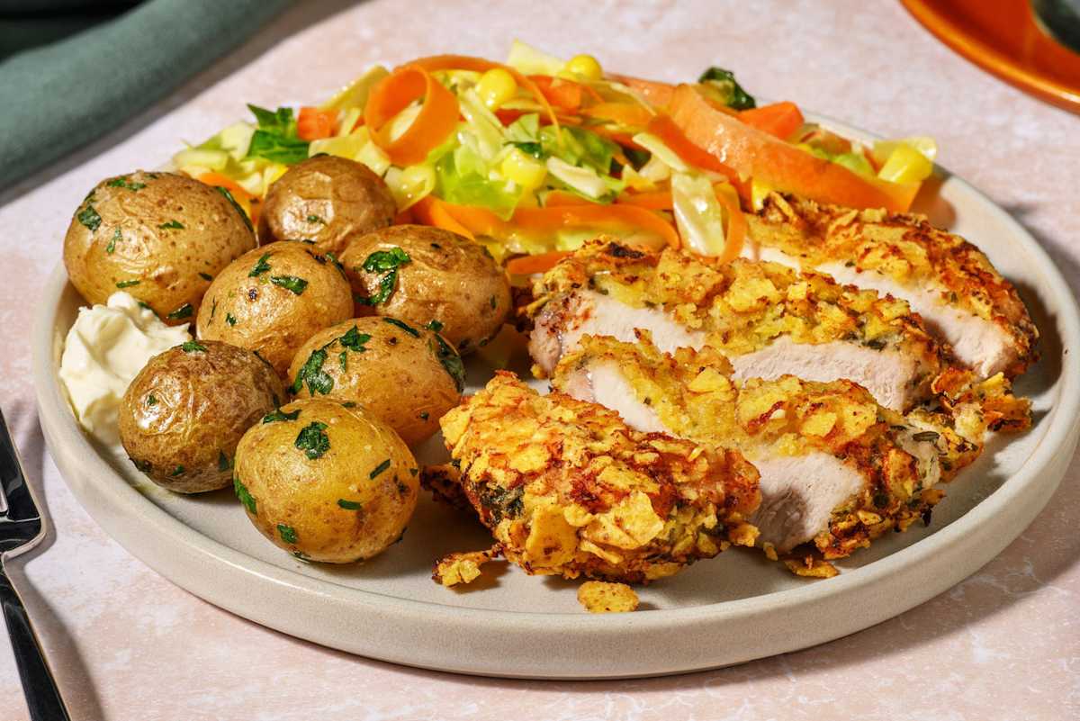 Tortillachips-paneret svinekotelet