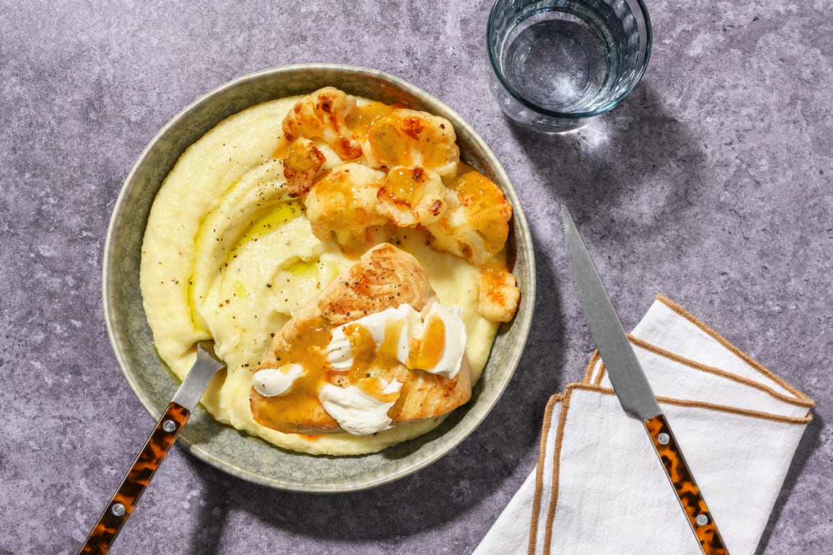 Pollo con salsa de membrillo