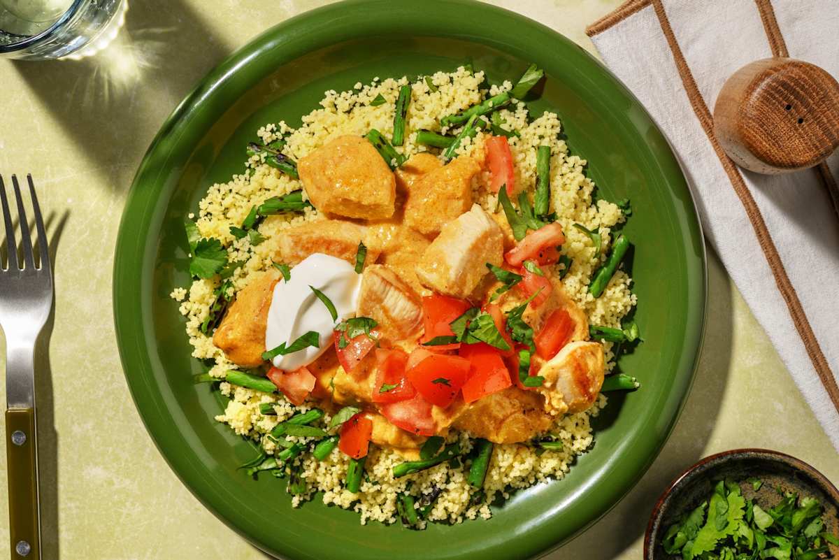 Korma and Mango Chutney Glazed Double Chicken