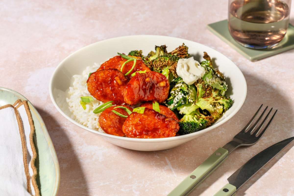 Kinesiske glaserede vegetarnuggets