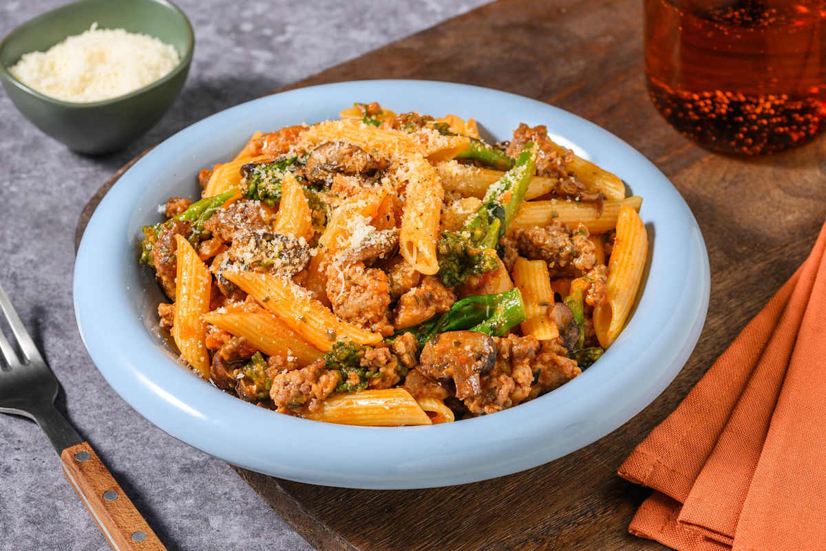 Quick Penne Beef and Pork Ragu