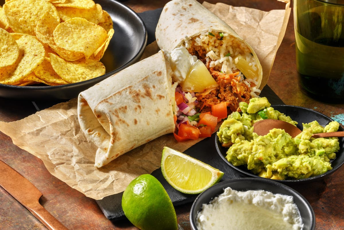 Mexicansk 'burrito al pastor'