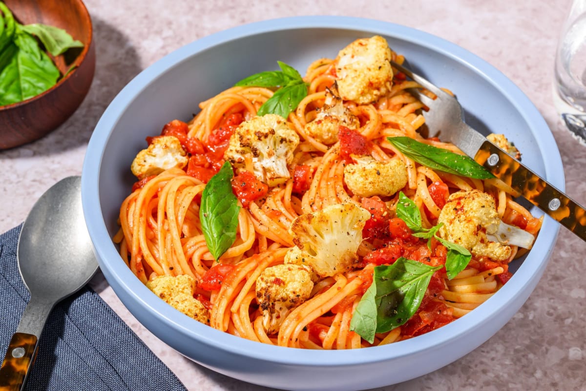 Frische Linguine mit Röst-Blumenkohl