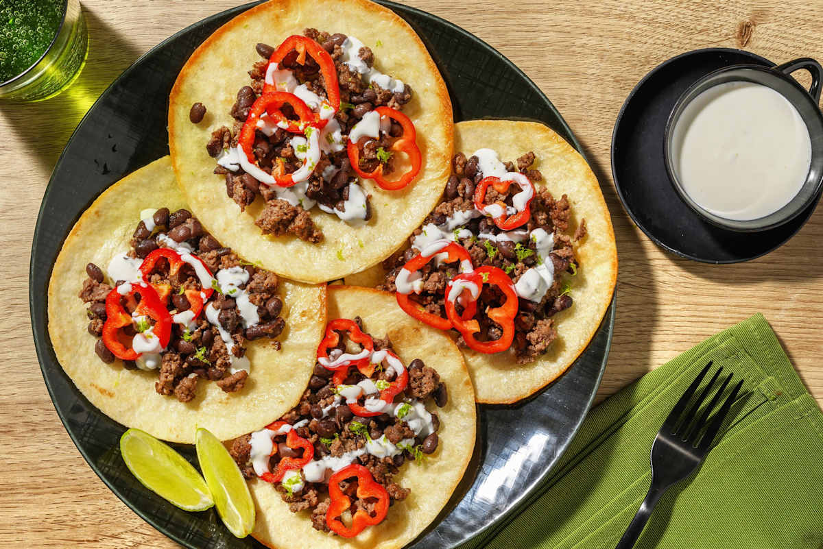 Beef & Bean Tacos aus dem Ofen