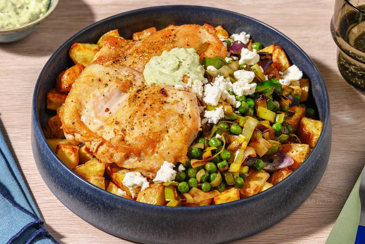 Spring Chicken, Leek, Peas and Potatoes