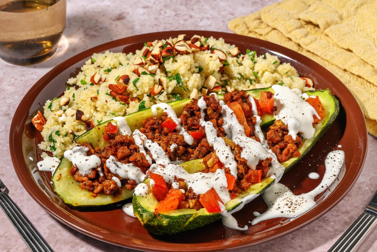 Tyrkisk plantefarsfyldt zucchini 