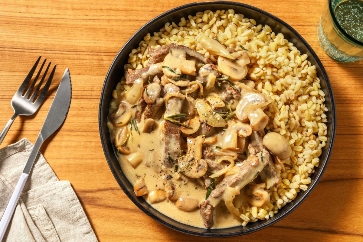 Manzo cremoso alla Stroganoff 