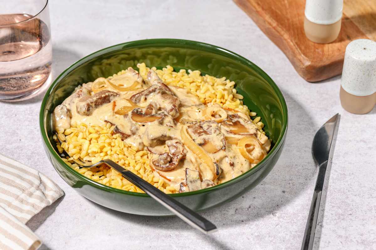 Manzo cremoso alla Stroganoff 