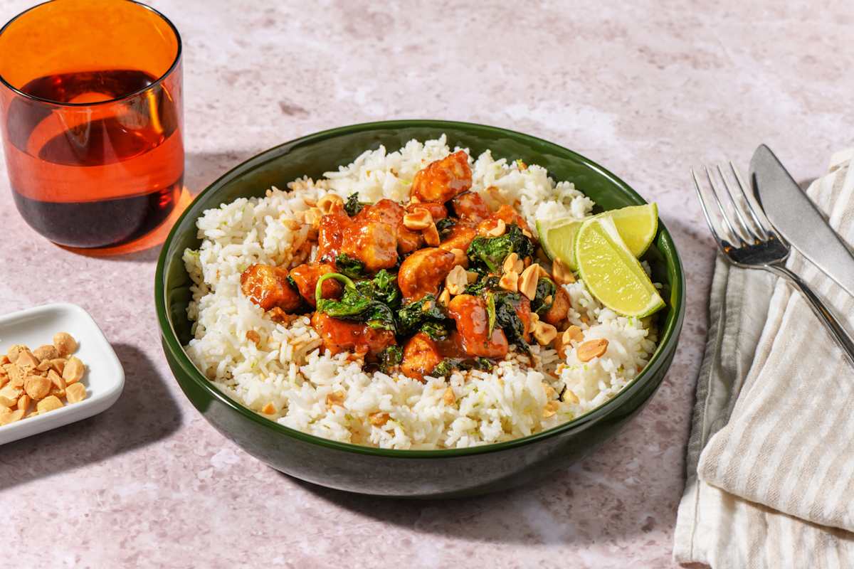 Cerdo al estilo asiático en salsa teriyaki