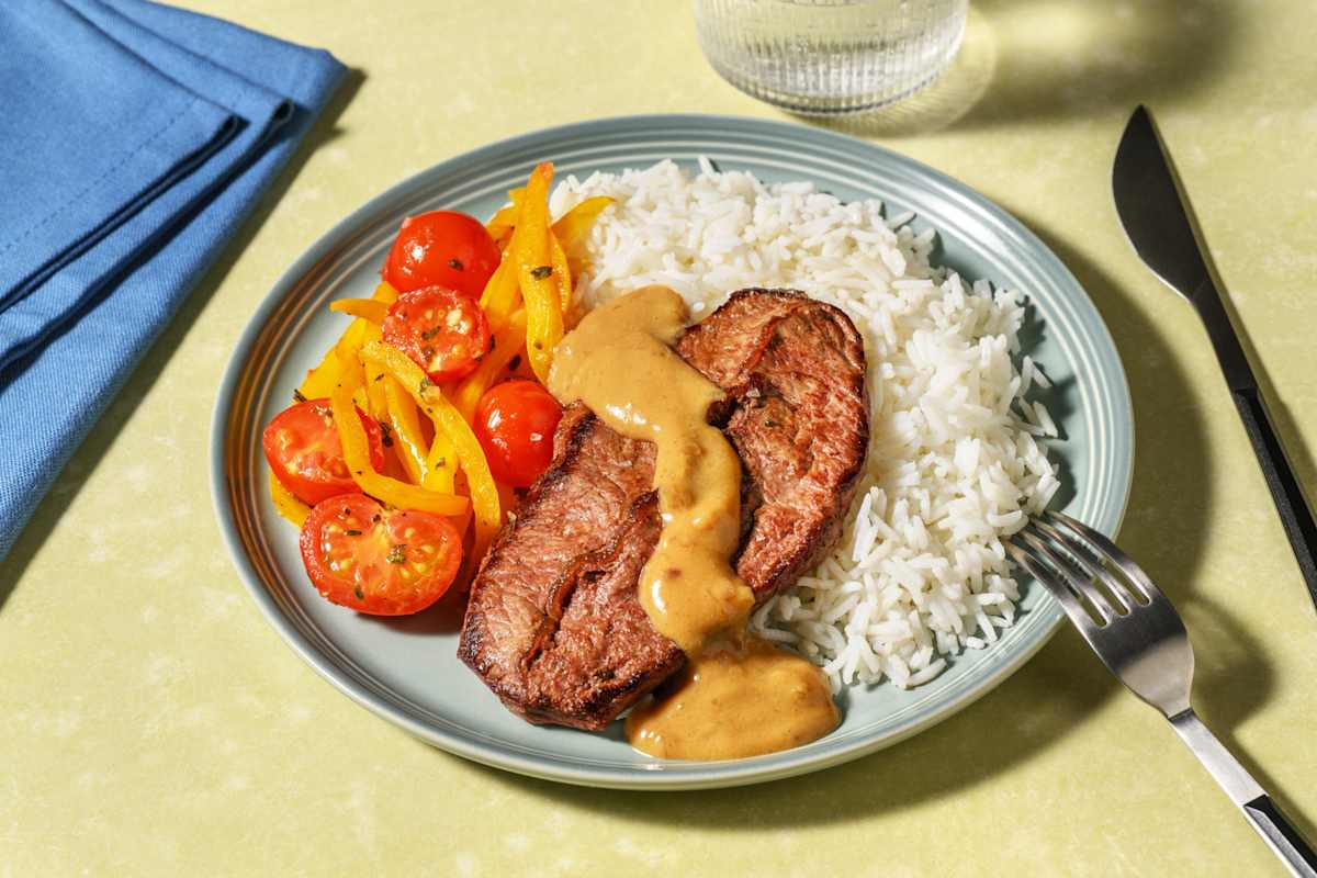Ternera en salsa cremosa de mostaza