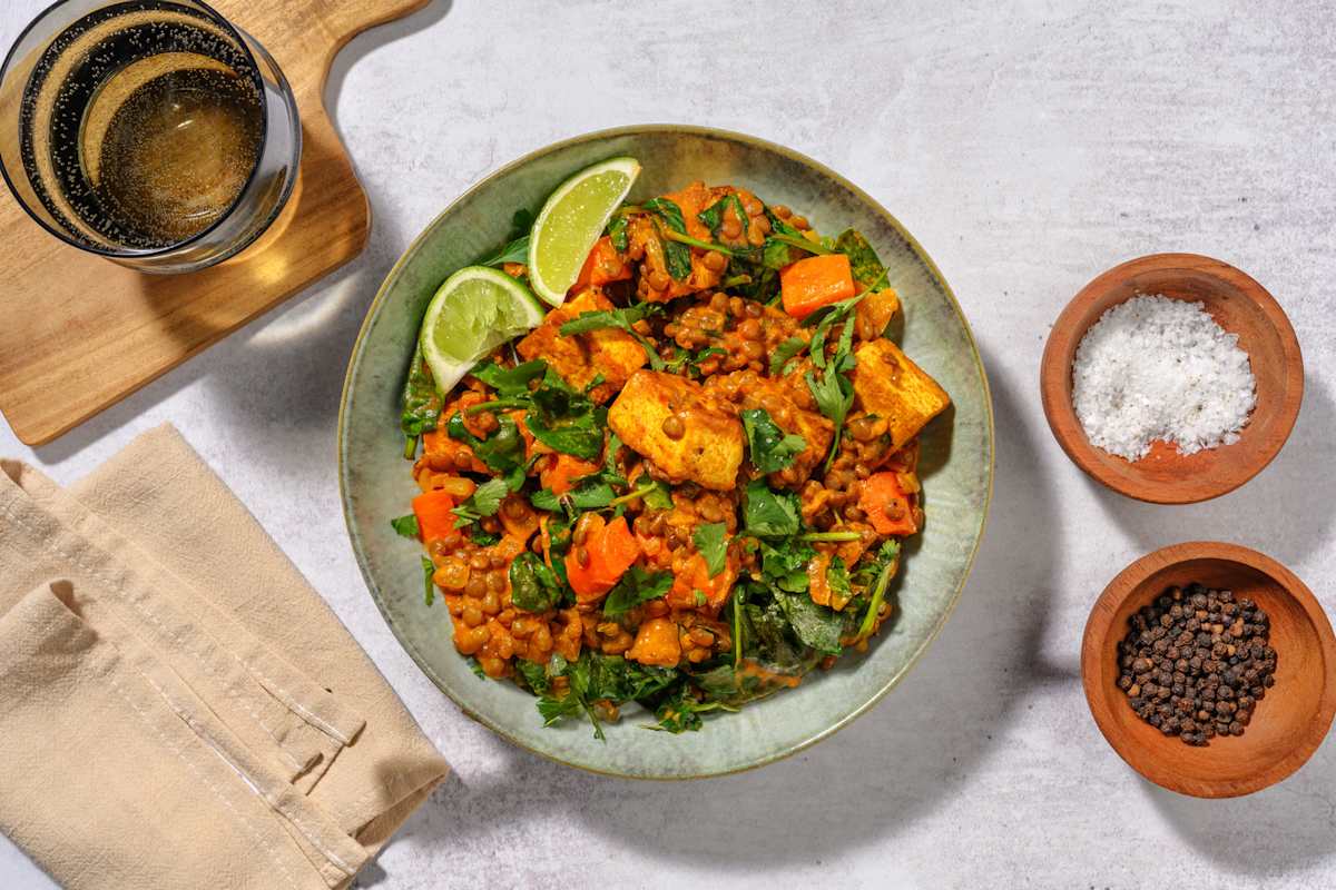 Spinach and Double Tofu Dahl