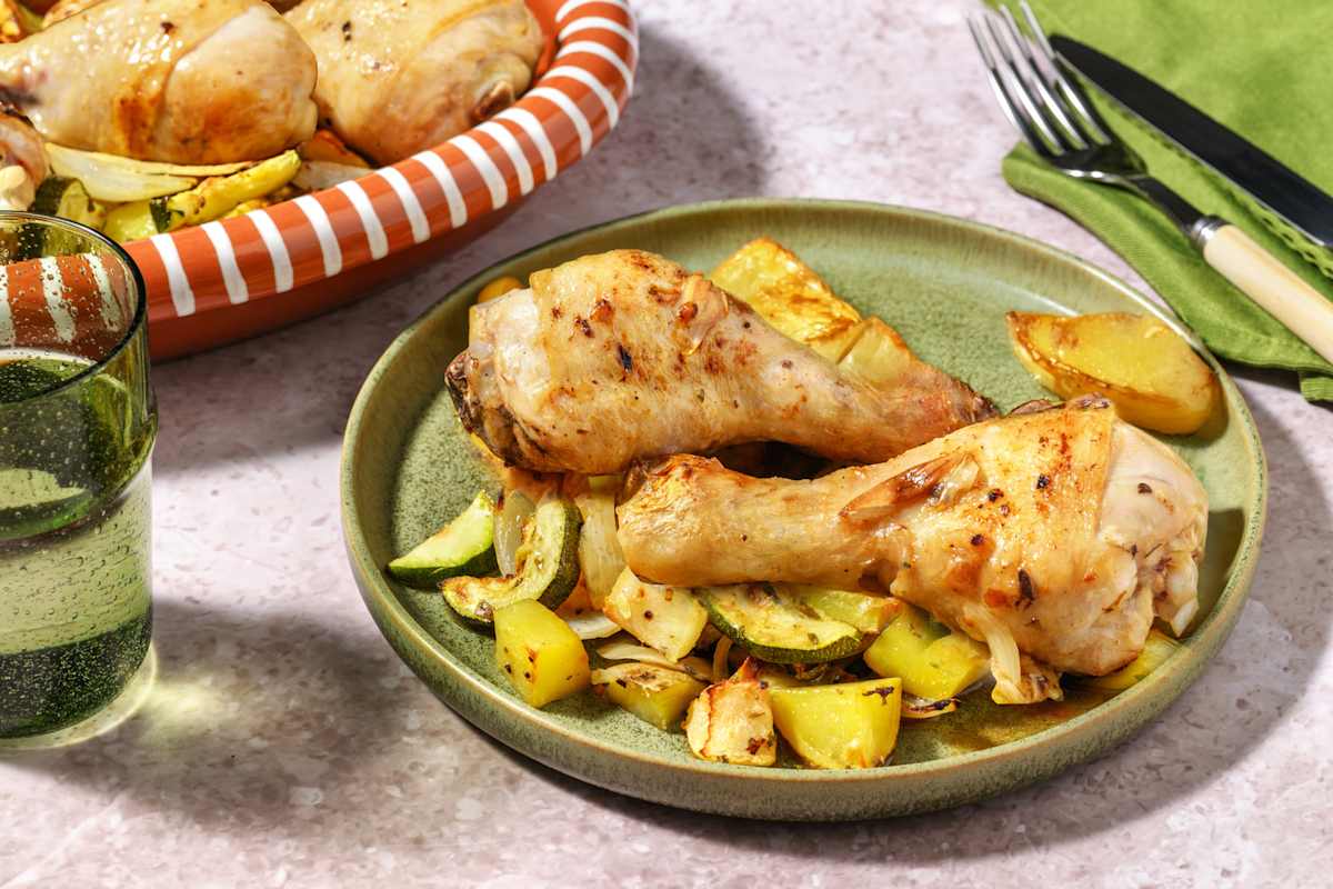 Jamoncitos de pollo asados a la naranja