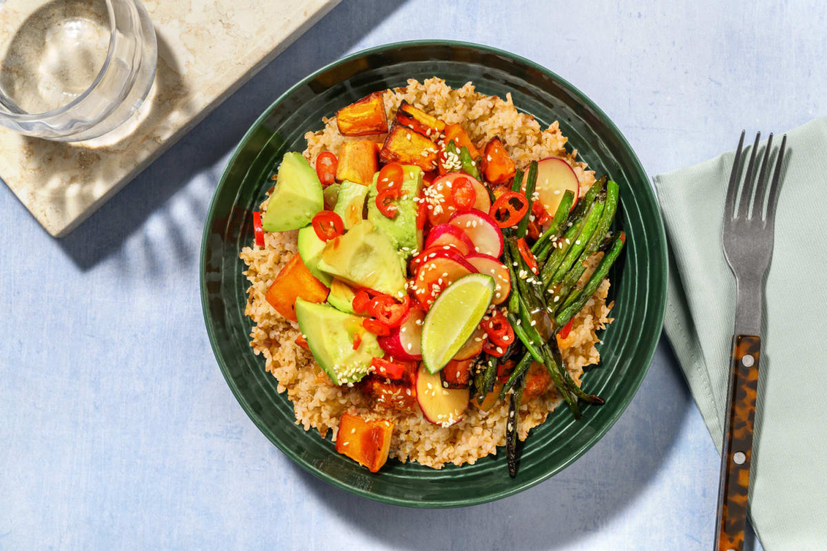 Avocado and Sweet Potato Vegan Bowl