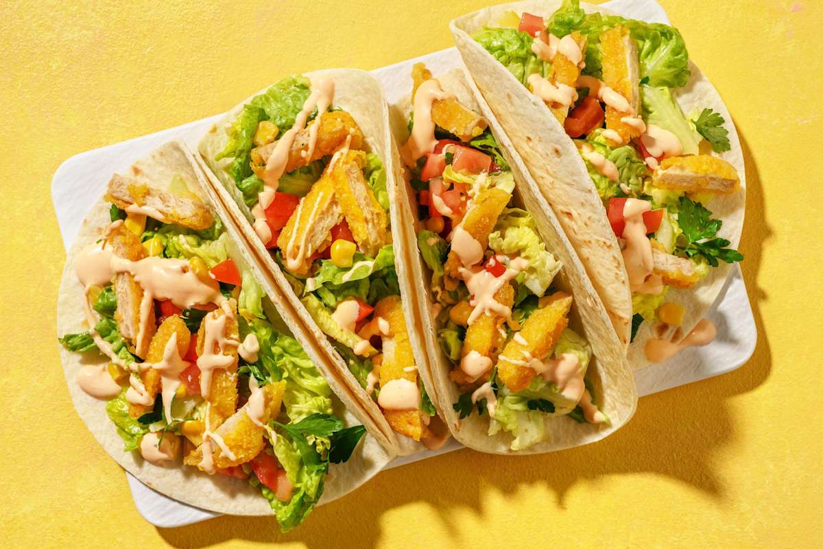 Rask vegetarnugget-taco