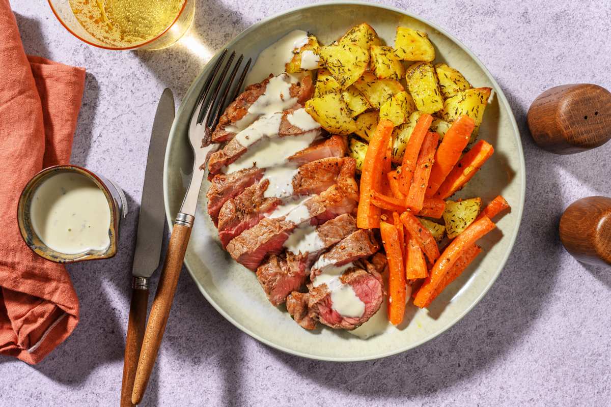 Beef and Blue Cheese Sauce