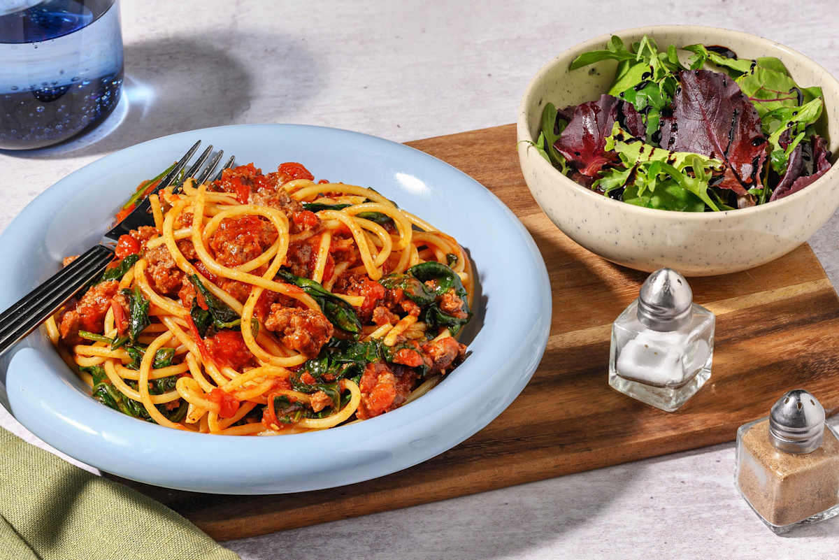 No-Chop Bacon Spag Bol