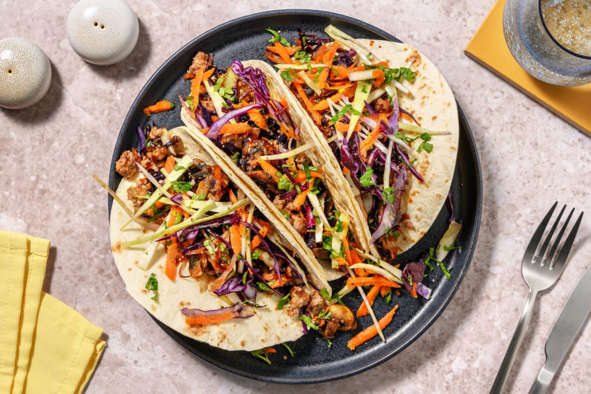 Tacos de porc de style Moo Shu