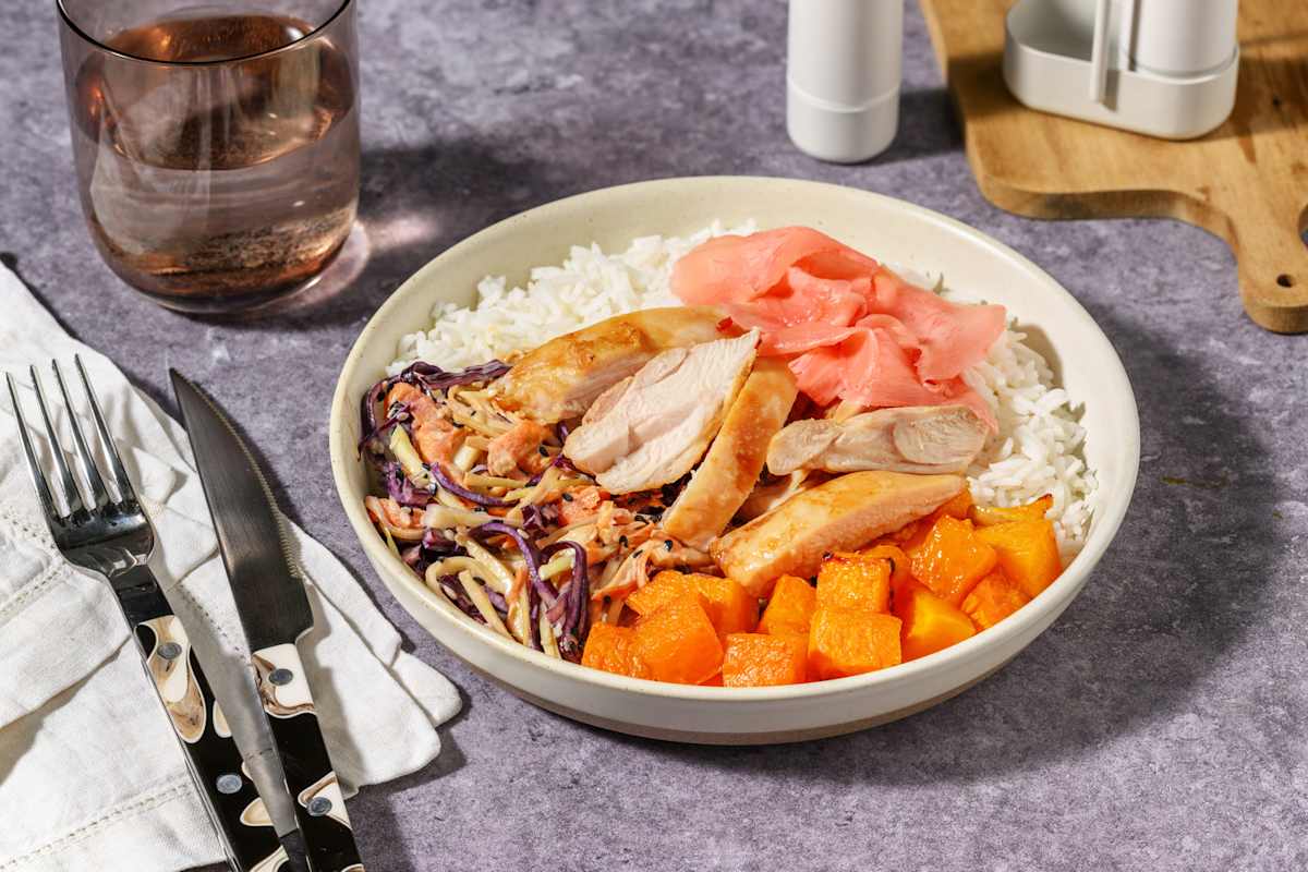 Grilled Chicken Poke Rice Bowl